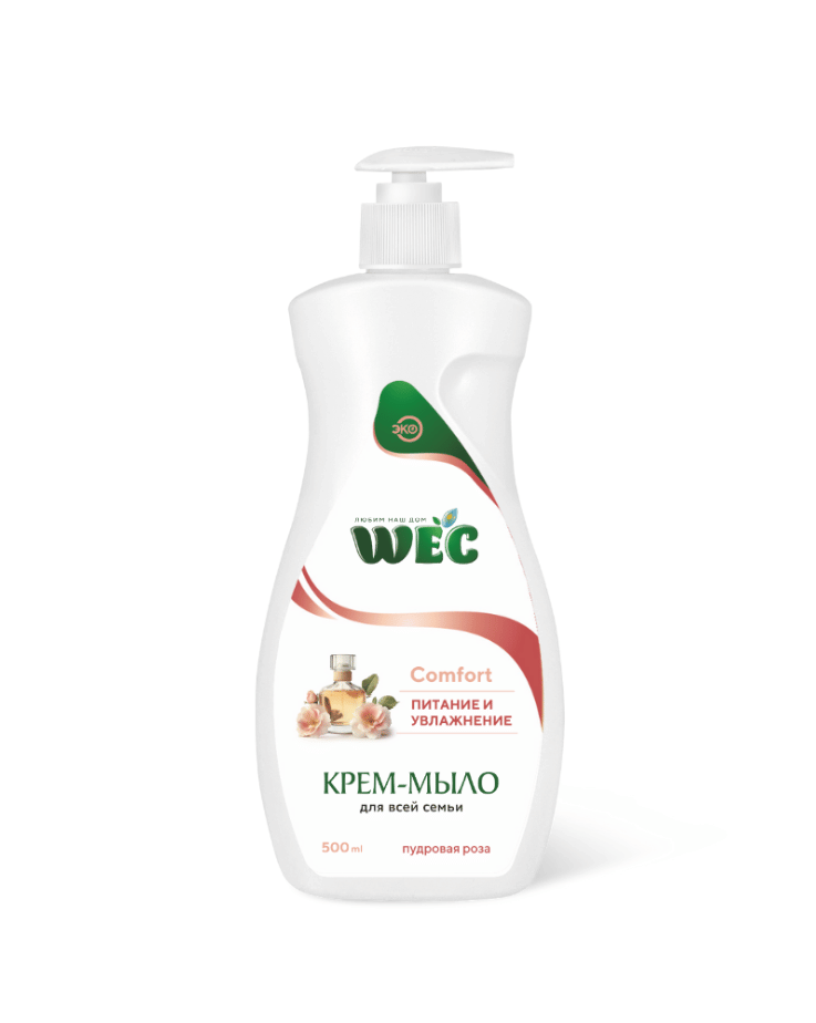 "Comfort Пудровая роза" - жидкое крем-мыло для рук и тела